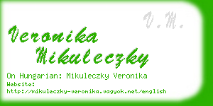 veronika mikuleczky business card